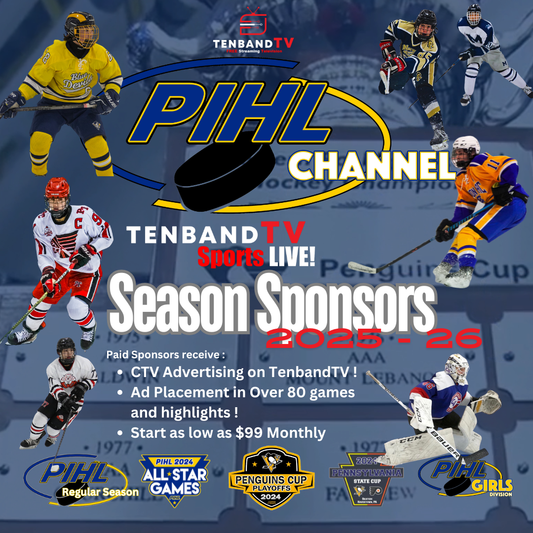 Season Sponsors - PIHL Channel on TenbandTV Sports 2025-26 Fall HS Hockey - Western PA