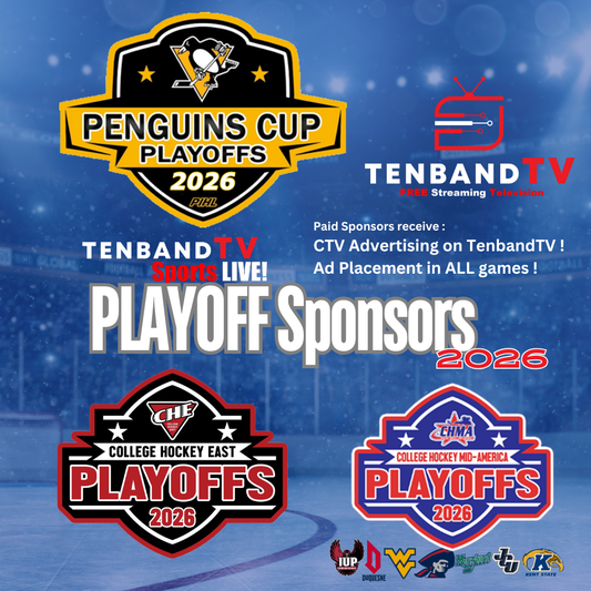 Hockey Playoff Broadcast Sponsorship - TenbandTV Sports 2026 Hockey - Western PA