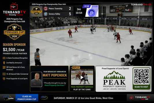 Season Sponsor — QR + Video + Scoreboard + Bio Reads — $2,500/year