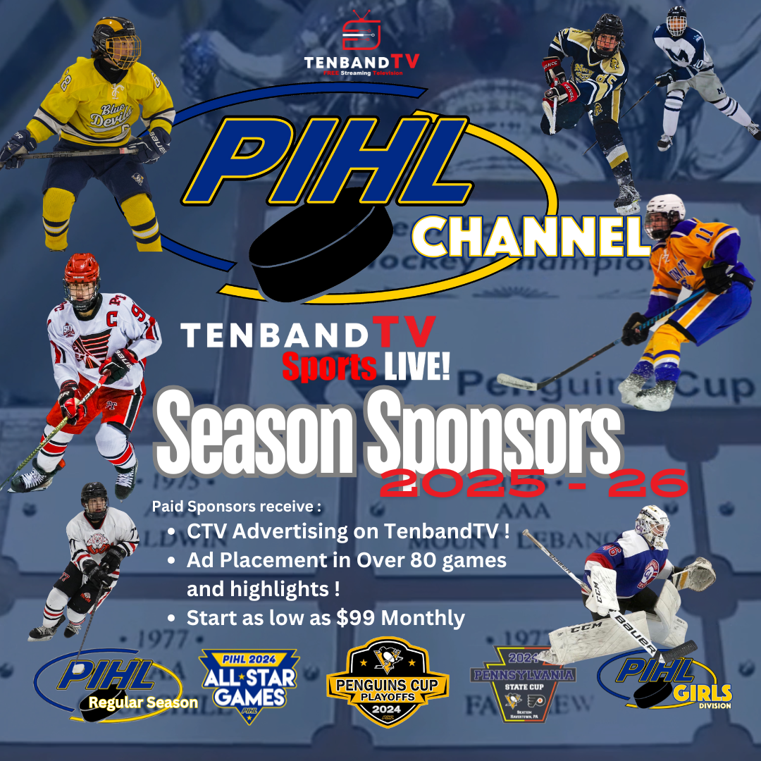 Season Sponsors - PIHL Channel on TenbandTV Sports 2025-26 Fall HS Hockey - Western PA